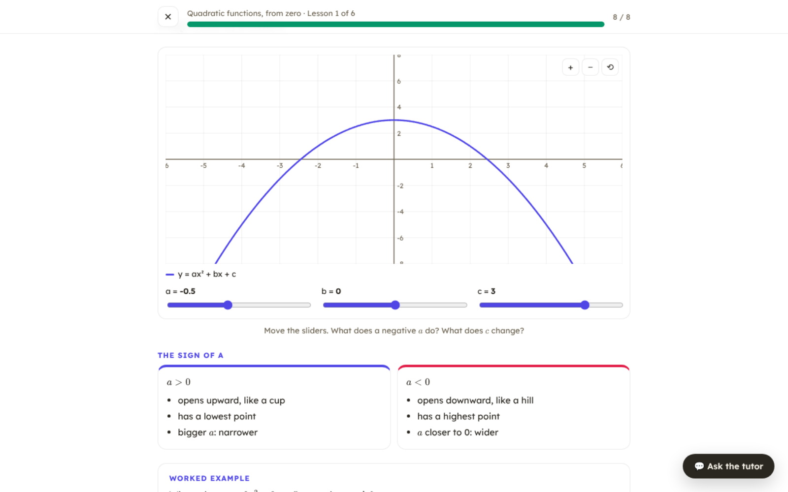 Graphs you can play with, inside the lesson